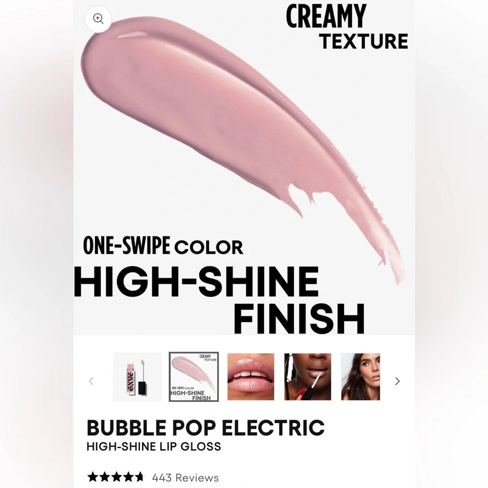 Gxve Bubble Pop Electric Lip Gloss SWEET TOOTH - Picture 3 of 5